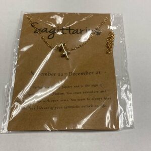 1Pc Zodiac Sign Sagittarius Gold Necklace